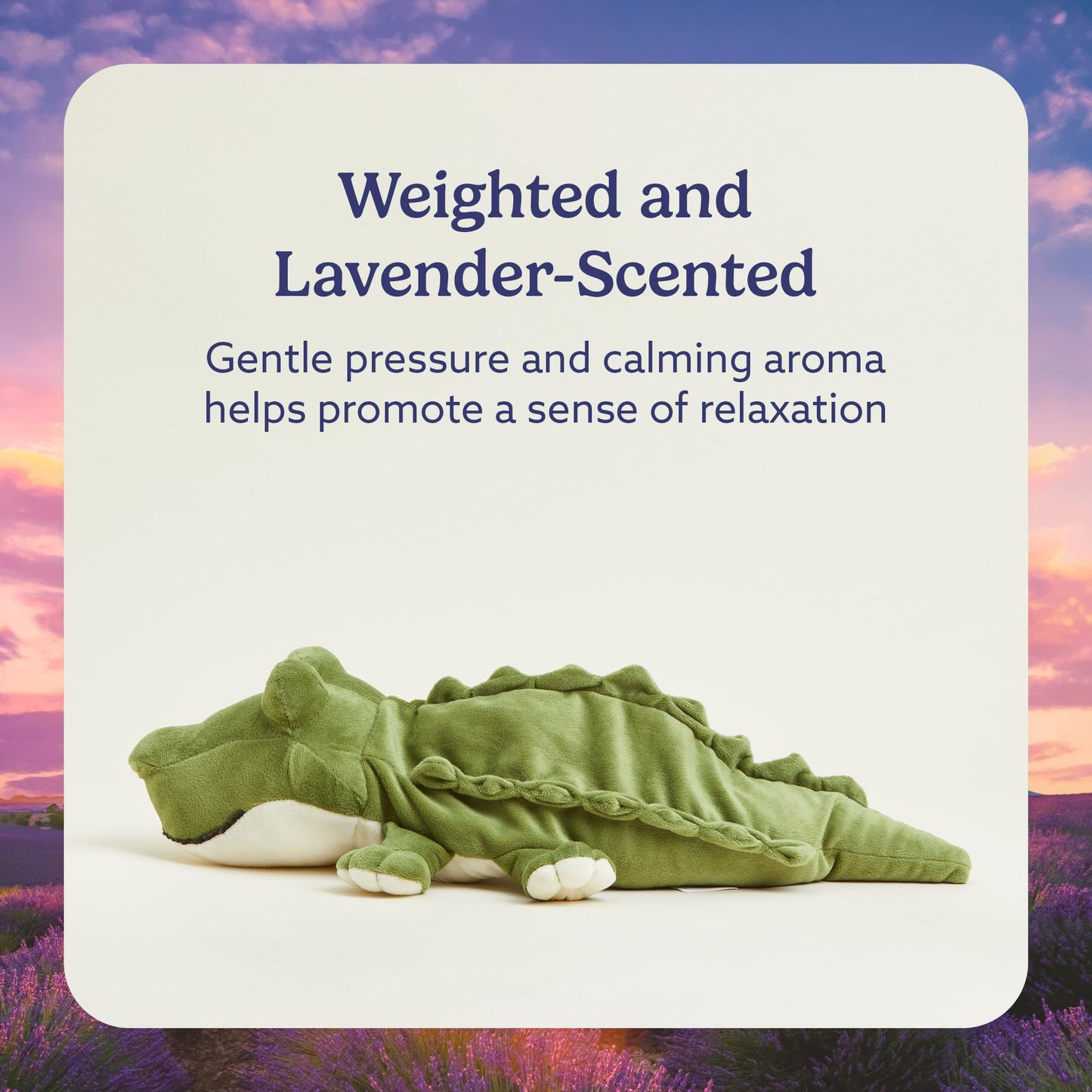 warmies Microwavable & Weighted Stuffed Animals, Alligator - Soothing Microwave Heating Pad - Lavender Scented Plush Comfort - Cooling & Warming
