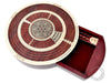 House of Cribbage - Round Shape 4 Tracks Continuous Cribbage Board Maple/Bloodwood with Push Drawer & Place for Skunks, Corners & Won Games