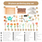 umu® Wooden Garden Play Set - 30 Pcs Kids Gardening Toy with Watering Can Shovel Rake Basket & Accessories - Outdoor Pretend Play Tool Set for Boys