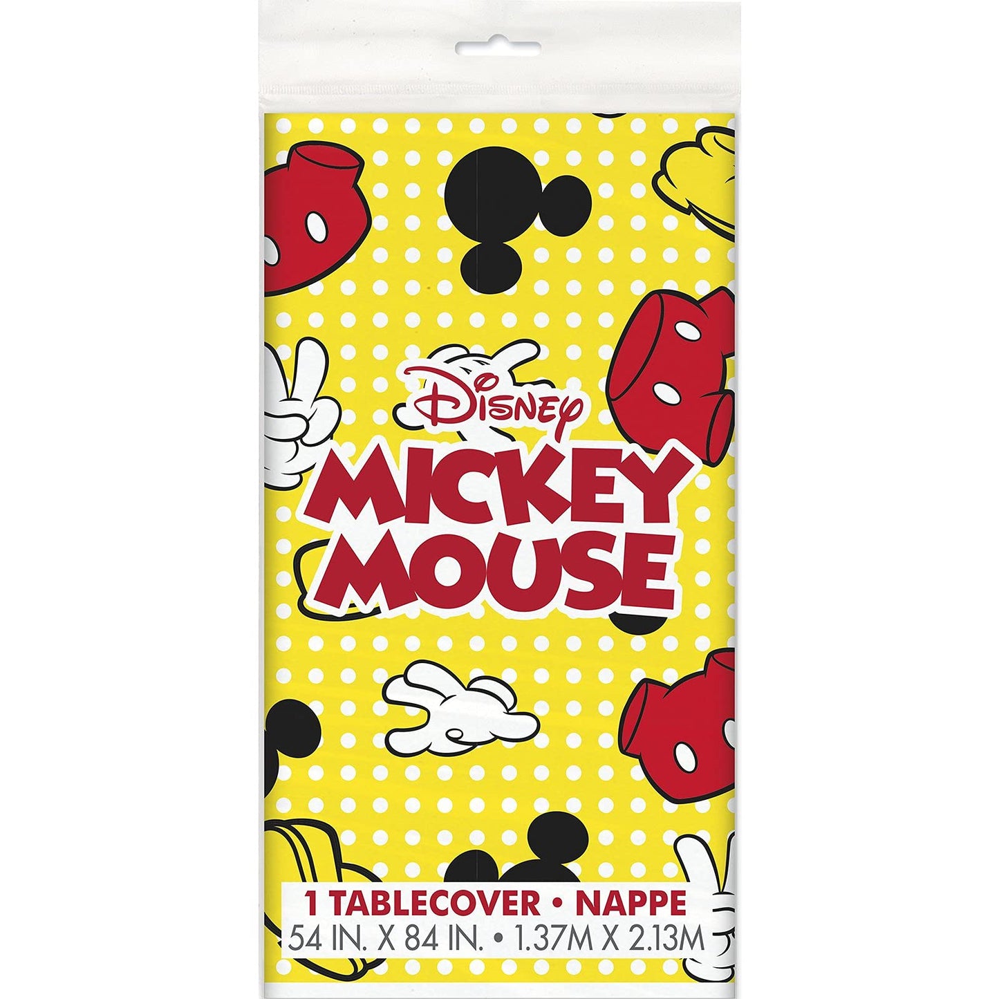 Multicolor Plastic Disney Mickey Mouse Rectangular Table Cover (54"x84") 1 Count - Perfect for Kids Birthdays & Celebrations
