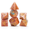 Gate Keeper Games and Dice: Aether Dice: Heavenly - 7pc RPG Set, Gold, Rouge, White & Blue w/ Holographic Glitter, Resin Dice for Role Playing Games