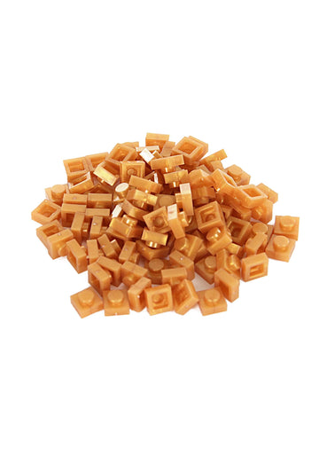 Gold Bricky Blocks 100 Pieces 1x1 Standard