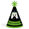 Big Dot of Happiness Video Game - Pixel Game Zone Cone Happy Birthday Party Hats for Kids and Adults - Set of 8 (Standard Size)