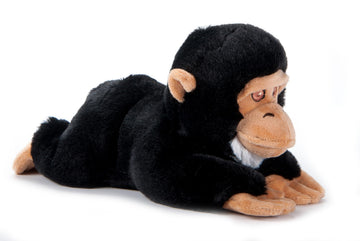 The Petting Zoo Chimp Stuffed Animal Plushie, Gifts for Kids, Earth Keeperz Wildlife Animals, Zoologee Black Chimp Plush Toy, 10 inches