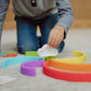 Chuckle & Roar - Rainbow Stacker - Tactile Learning - Stacking Toy - Preschool Fun - Silicone Toy