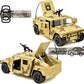 Lollipop United States Army Friction Powered Military Humvee Toy, 1:16 Scale Model Armored Car, Utility Vehicle w/Lights/Sounds