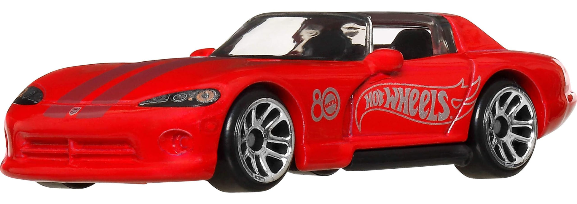 Hot Wheels Toy Cars & Trucks 8-Pack, Set of 8 Die-Cast 1:64 Scale Retro Vehicles with Special Mattel 80th Anniversary Deco & Packaging