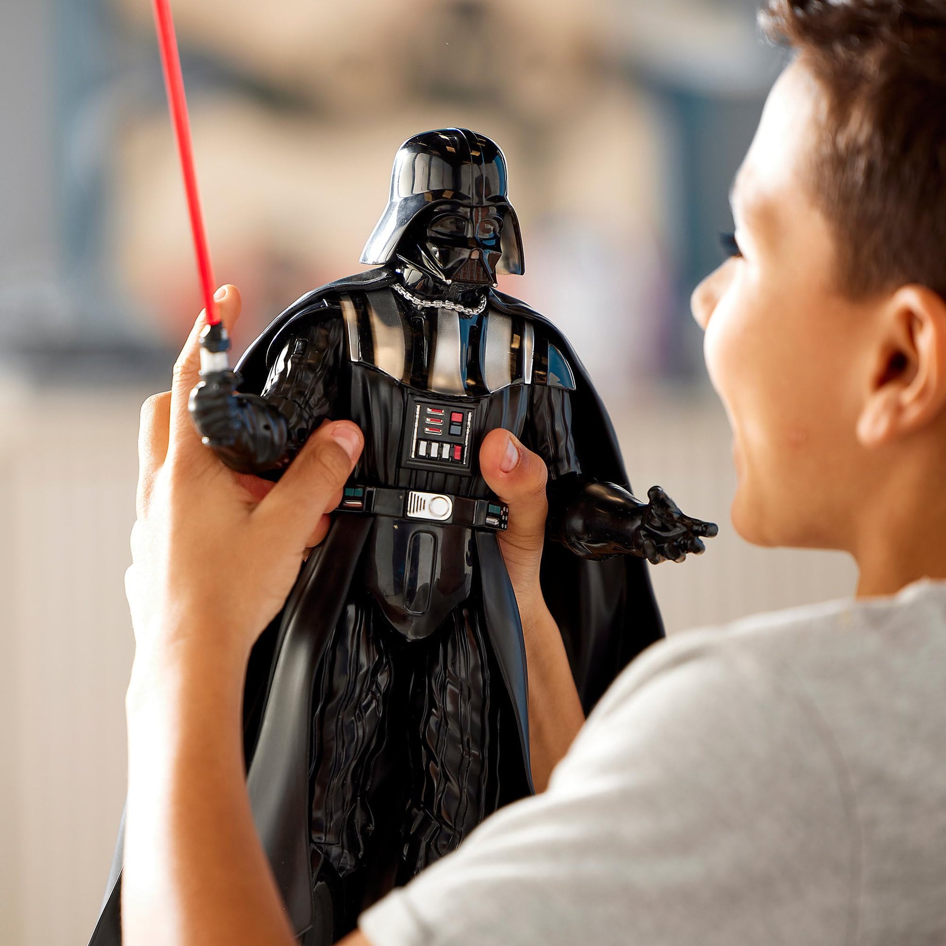 Disney Store Official Darth Vader Talking Action Figure - 13 Inch Interactive Star Wars Toy with Lightsaber - Articulated Kid Toy with Light & Sound