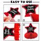 Happy 100th Birthday Red and Black Table Honeycomb Centerpieces Balloons Theme Decor Table Decorations Table Toppers for Girls Women Princess 100