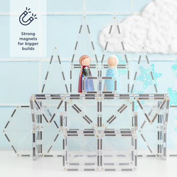 CONNETIX Magnetic Tiles Clear Starter Pack, 34 Pieces