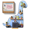 BigStep Tonie Shelf for Toniebox - Large Dinosaur Tonie Shelf, Dual Magnetic Strips Top & Bottom, Wall Mount or Free Standing, Holds 18+ Tonie