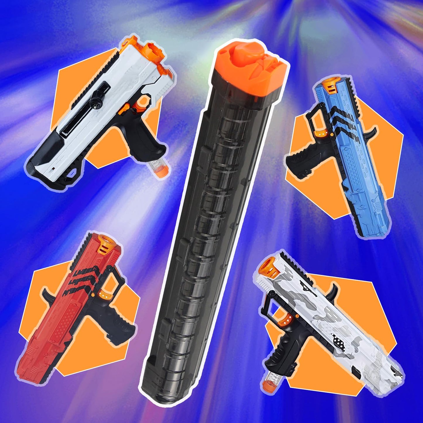 BOROLA 4Pcs 12-Round Reload Clip Compatible for NERF Rival Black