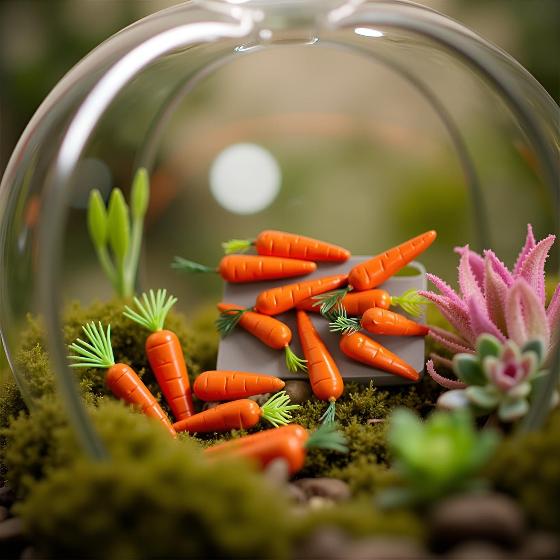 10Pcs Miniature Carrot Models, Artificial Vegetables for Mini Kitchen Decoration, Party Supplies