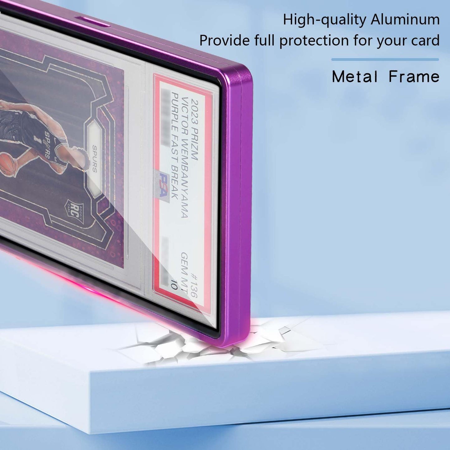 DiaoTu PSA Slab Bumper Case, Metal Graded Cards Slab Magnetic Protector for 35pt PSA/CGC/CCIC Graded Cards|Scratch Resistant | Stackable | UV