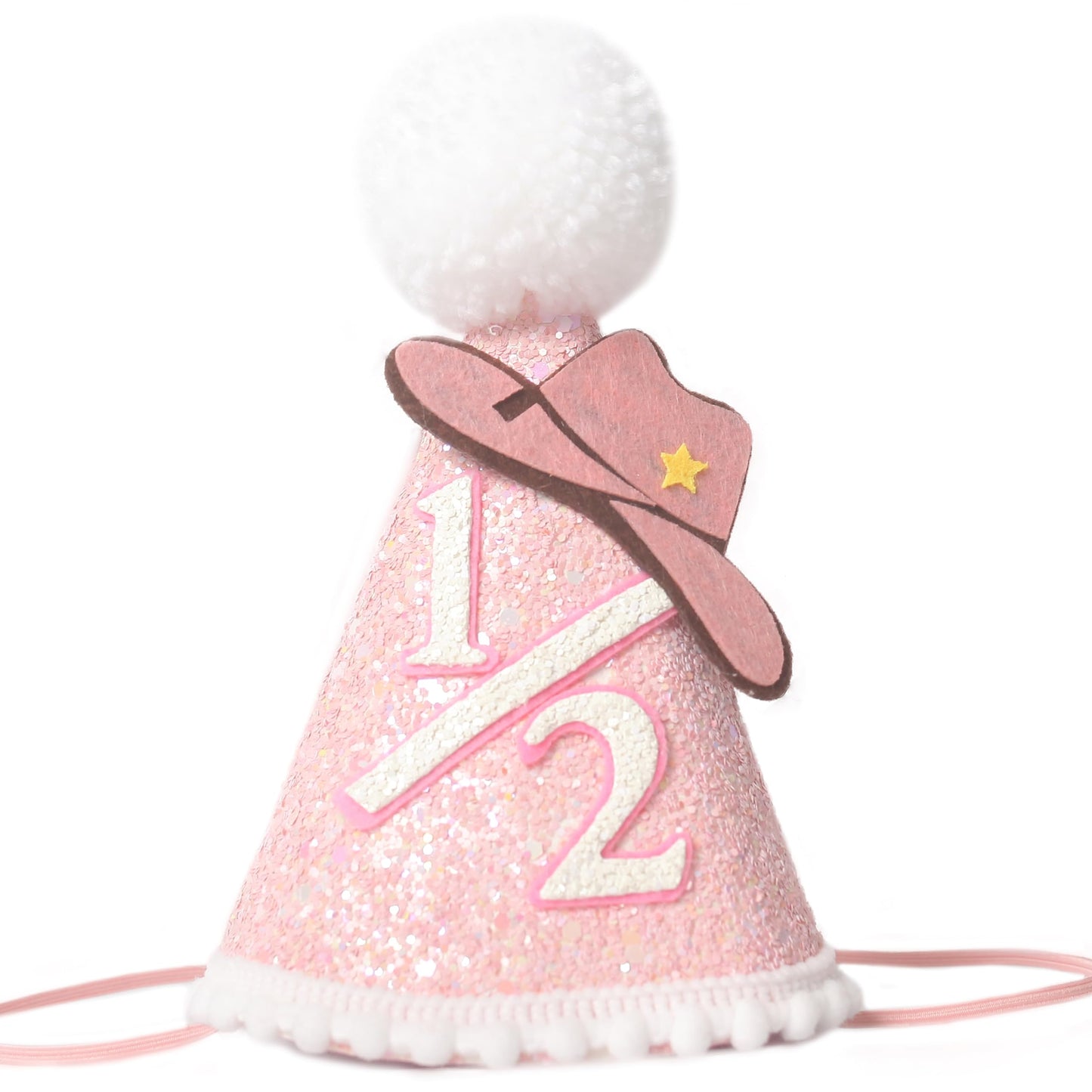 KOJIN Cowgirl First Birthday Crown, Mini Hat for Girls, Western-Themed 1st Birthday Party Supplies, Farm-Themed Photo Props