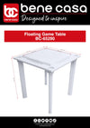 Bene Casa Floating Game Table - Waterproof, Portable 4-Player Table for Pool, Game Room, and Outdoor Fun