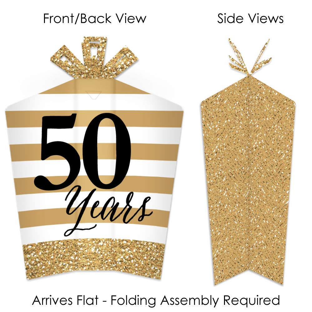 Big Dot of Happiness We Still Do - 50th Wedding Anniversary - Table Decorations - Anniversary Party Fold and Flare Centerpieces - 10 Count