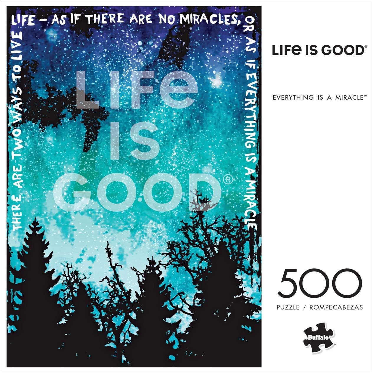 Buffalo Games - Life is Good - Everything is a Miracle - 500 Piece Jigsaw Puzzle for Adults -Challenging Puzzle Perfect for Game Nights - Finished
