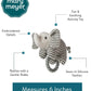 Mary Meyer Soft Baby Rattle with Soothing Teether Ring, 6-Inches, Afrique Elephant