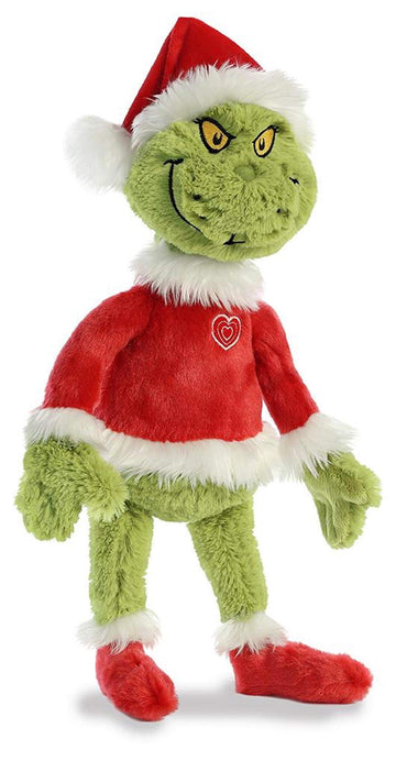 Aurora® Whimsical Dr. Seuss™ Grinch Santa Stuffed Animal - Officially Licensed Plush for Imaginative Play - Perfect for Kids and Adults - Green 17