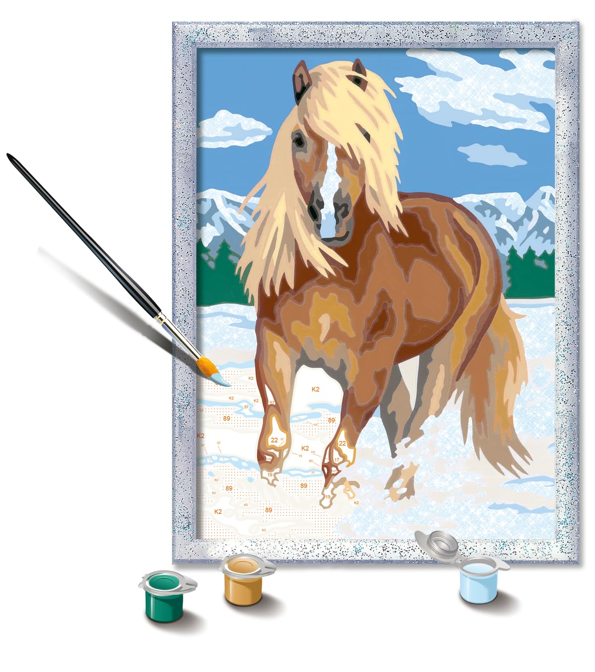 Ravensburger CreArt The Royal Horse Paint by Numbers Kit - Ideal for Kids & Beginners | Complete Set | DIY Home Art Project | Great Gift for Ages 9