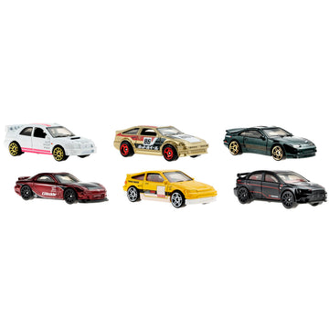 Hot Wheels HW Legends Multipacks of 6 Toy Cars, 1:64 Scale, Authentic Decos, Popular Castings, Rolling Wheels, Gift for Kids 3 Years Old & Up