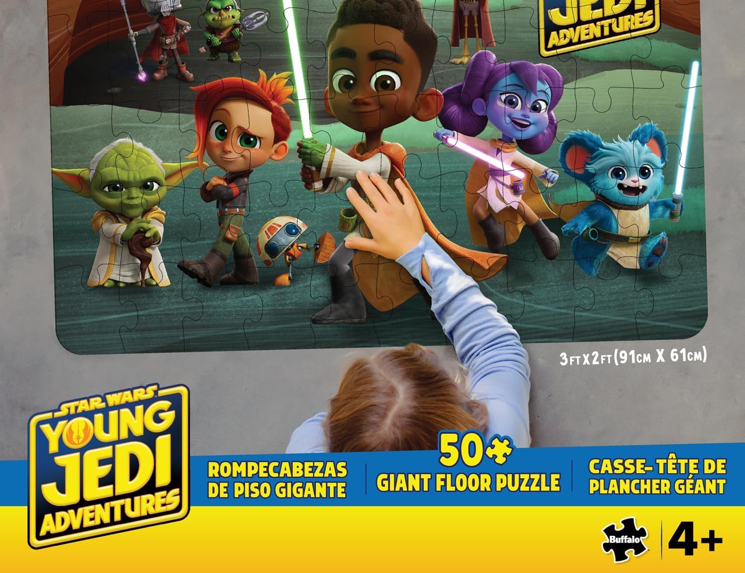 Buffalo Games - Star Wars™ Young Jedi - 50 Piece Floor Puzzle for Kids 4-8