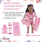Emily Rose 18 Inch Doll Bathing Suit Set - 7 Piece Tankini Swimsuit Outfit with Hooded Coverup, Towel, Sunglasses, Sandals & Tote Bag - Doll NOT