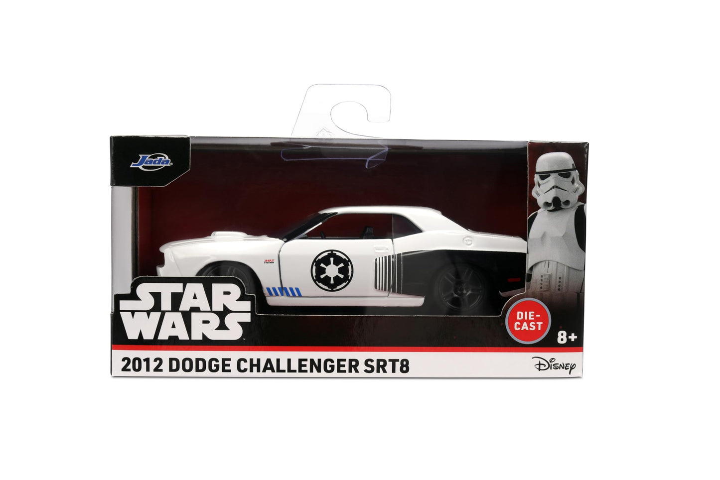 Jada Star Wars Stormtrooper 2014 Dodge Challenger SRT8 Diecast Model - 1:32 Scale Hollywood Rides Toys, Collectible Toy Car for Star Wars Fans