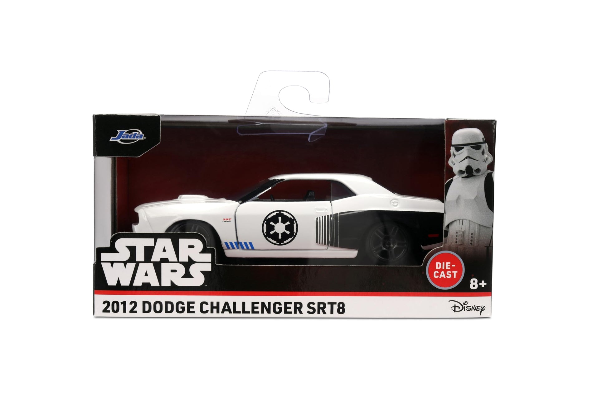Jada Star Wars Stormtrooper 2014 Dodge Challenger SRT8 Diecast Model - 1:32 Scale Hollywood Rides Toys, Collectible Toy Car for Star Wars Fans