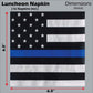 Police-Thin Blue Line Party for 16 guests! Includes 16 ea. 7” Plates and Napkins in the Official Thin Blue Line Flag Pattern. by Havercamp