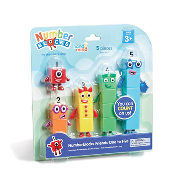 hand2mind Numberblocks Friends One to Five, Action Figure Set, Toy Figures & Playsets, Small Figurines for Kids, Counting Blocks, Numbers