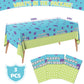 LTplazhi 3PCS Monster Plastic Tablecloths, Disposable Cartoon Party Table Cloths for Kids Birthday Baby Shower Party Decorations Supplies, 54inch x