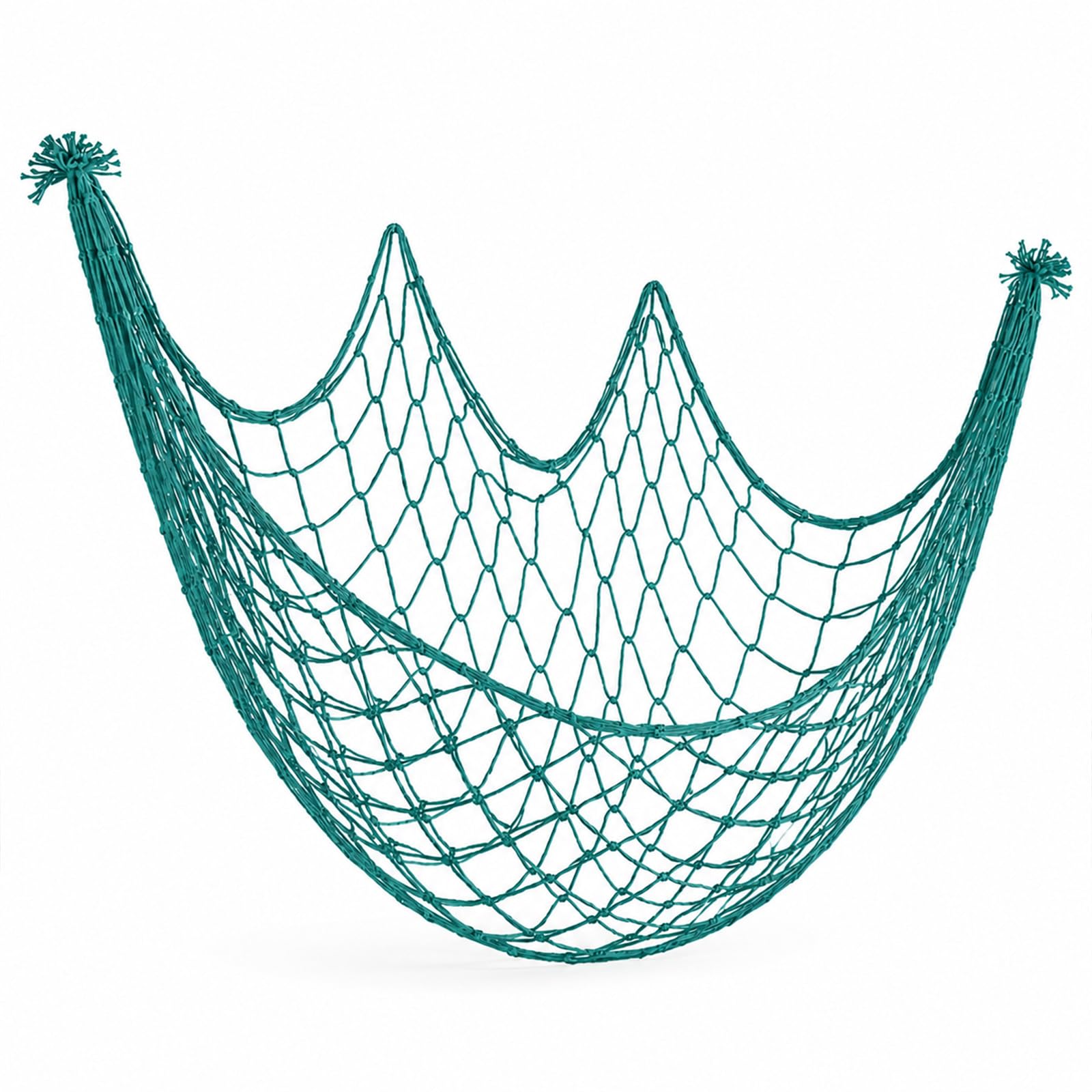 Fish Net Decorations for Party, 80x40 Inch Large Decorative Fish Netting Table Runner, Wall Photo Hanging Fishnet for Nautical Mermaid Pirate Hawaii