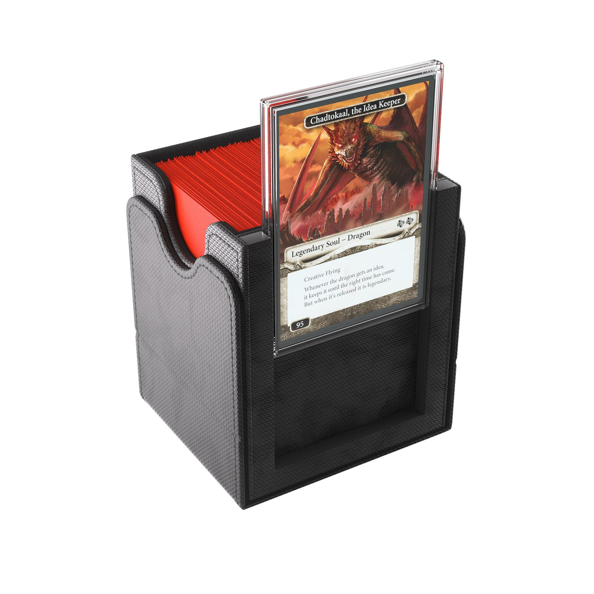 Gamegenic Squire Plus 100+ XL Convertible Deck Box - Holds 100 Double-Sleeved Cards! Premium Commander Card Case, Detachable Slide Card Case