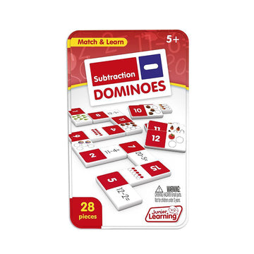 Junior Learning Dominoes Subtraction White 7.8 H x 4.7 L x 1.5 W