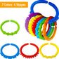 KUTOI Baby Rings Toy Links - 24 Pcs Colorful Teething Rings, Car Seat Toy Plastic Chain Links for Infants, Engaging car seat Toys, Hanging Baby Toys
