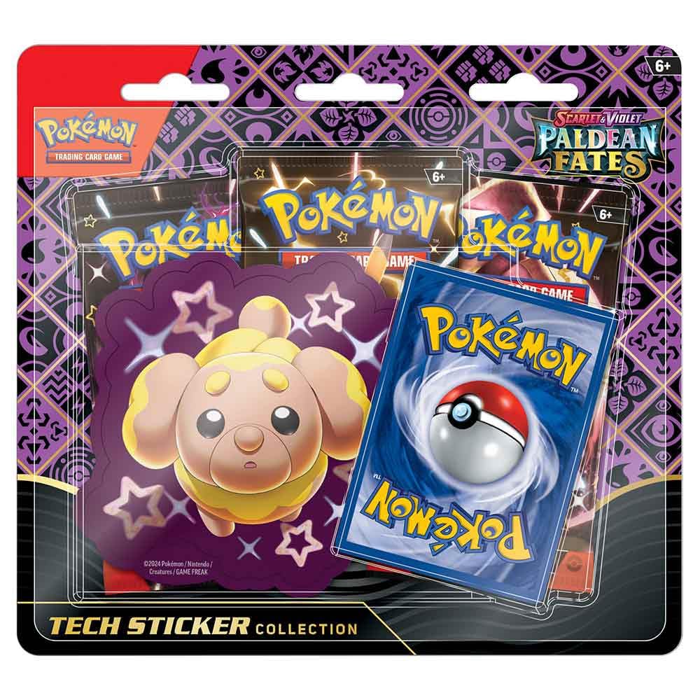 Pokemon Scarlet & Violet Paldean Fates Tech Sticker Collection | Shiny Fidough