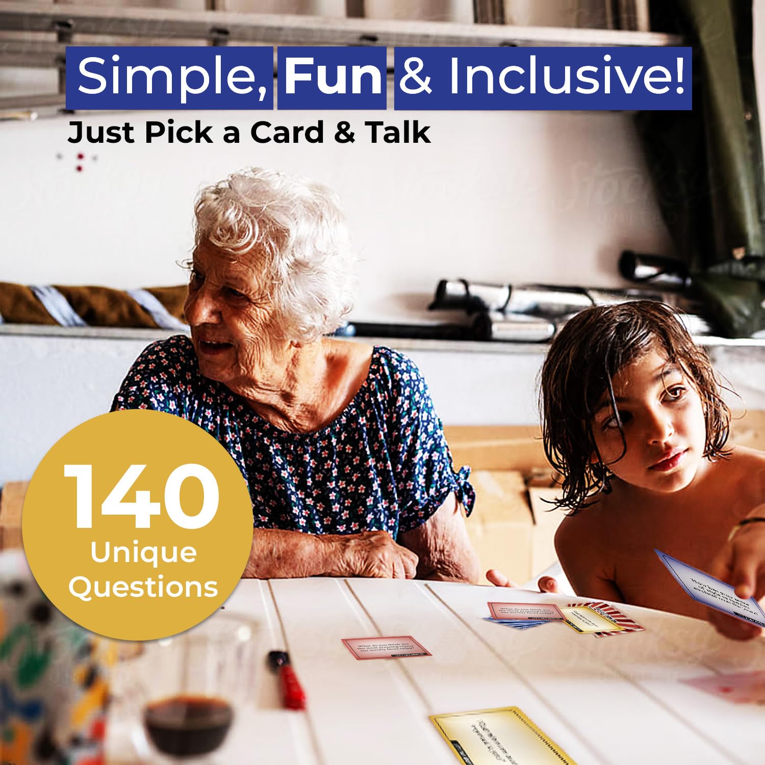Kingdom Expressions Let's Talk About It! - a Deck of 140 Conversation Cards to Connect with Family, Friends, and Co-Workers - Perfect for Family Game