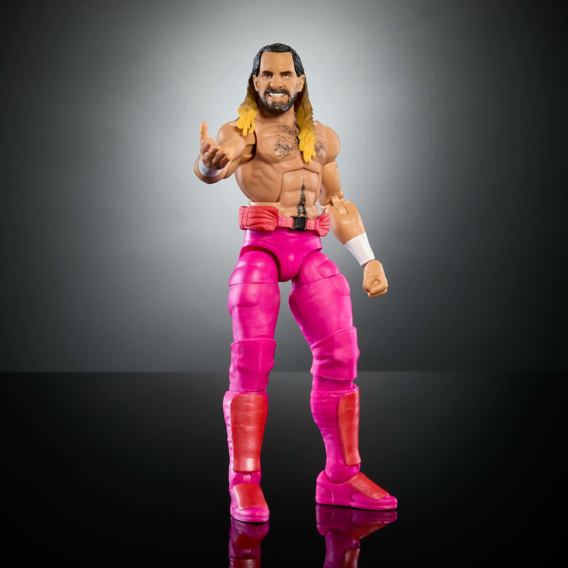 Mattel WWE Elite Collection Action Figure & Accessories, Premium Live Event Seth “Freakin” Rollins Set, Wrestlemania with Howard Finkel Build-A-Figure