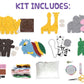 Peachy Keen Crafts Kids Sewing Kit, Learn to Sew for Ages 8-12, Beginner Felt Craft Kit, Make 6 Fun Stuffed Animals and A Pin Cushion, Teach Basic