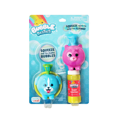 Chuckle & Roar - Bubble Besties - Fun and Colorful Characters - Soft and Washable - Fun in the Outdoors or in the Pool - Squish to Blow Bubbles - Ages