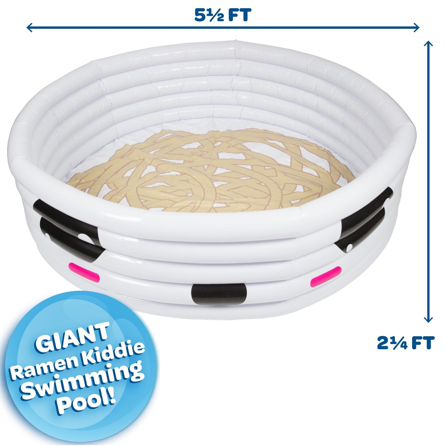 Large 5.5FT Inflatable Kawaii Kiddie Pool- Giant Backyard Swimming Pool