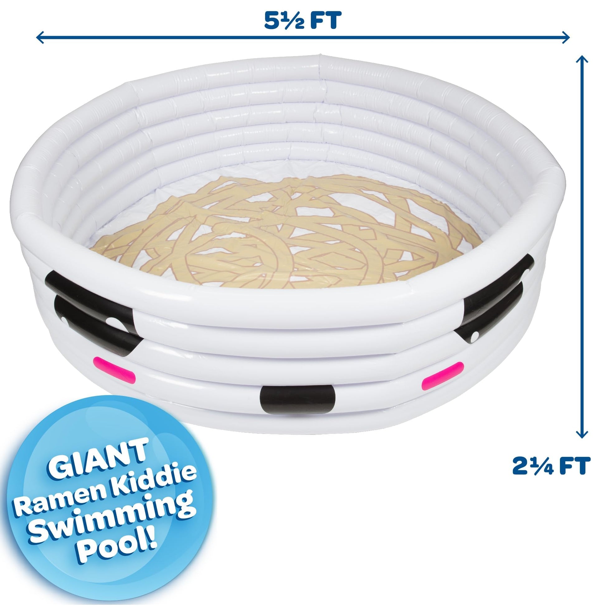 Large 5.5FT Inflatable Kawaii Kiddie Pool- Giant Backyard Swimming Pool