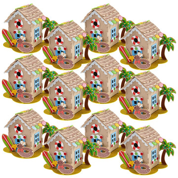3D Beach Island Gingerbread House Craft Kit VBS 2026, Makes 12
