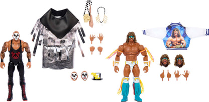 Mattel WWE Ultimate Edition Action Figure 2-Pack, Greatest Grudges '92 Collectible Set with Ultimate Warrior & Papa Shango 6-inch Superstars