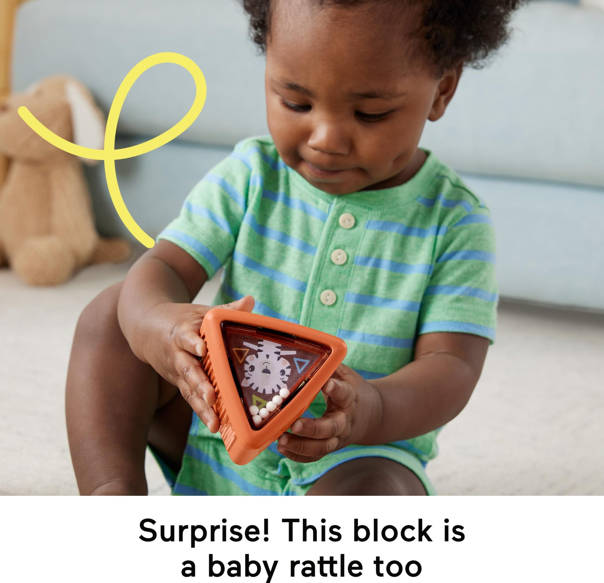 Fisher-Price Baby Toy Busy Activity Sensory Blocks with Fine Motor Activities for Infants and Toddlers Ages 6+ Months