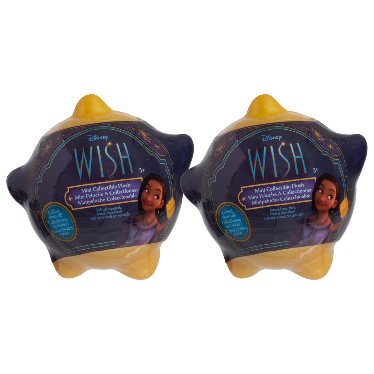 Disney Wish Mini Collectible Plush, 2 Blind Bag Inspired Capsules, Kids Toys for Ages 2 Up by Just Play