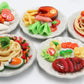 Mixed 5 Assorted Spaghetti and Steak Dollhouse Miniature Food,Tiny Food
