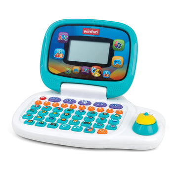 Winfun Bilingual Learning Laptop for Kids - English & Spanish Educational Toy for Toddlers 3+ with Games, Music, Letters, Numbers, LCD Screen, Mouse
